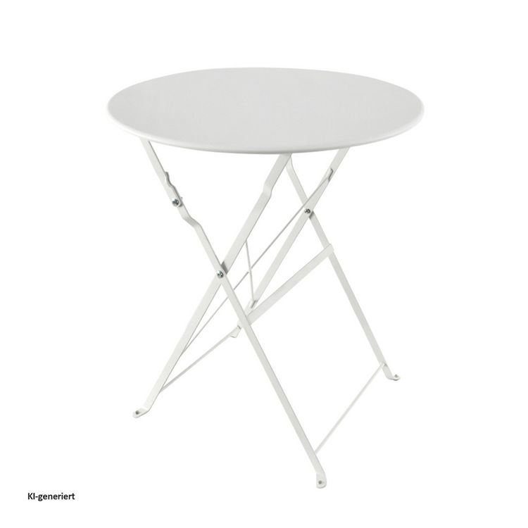 Produktbild: HTI-Living Gartentisch Basil Metall rund klappbar Creme Gartentisch Basil Metall rund klappbar Creme
