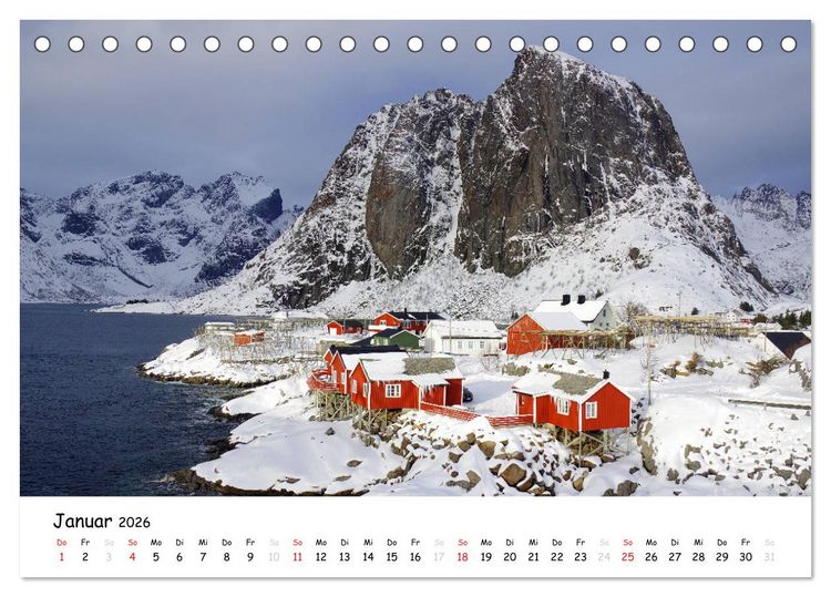 Produktbild: Die Lofoten - Magie des Lichtes (Tischkalender 2026 DIN A5 quer), CALVENDO Monatskalender