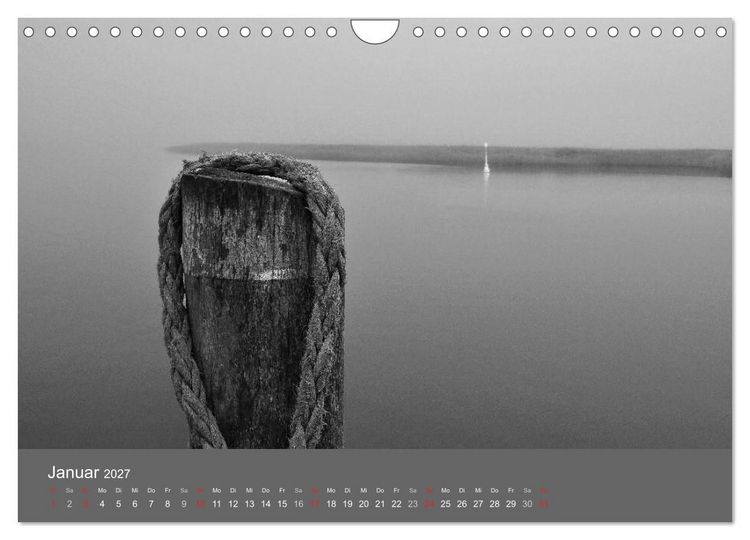 Produktbild: Ostsee - von schwarz bis wei&szlig; (Wandkalender 2027 DIN A4 quer), CALVENDO Monatskalender