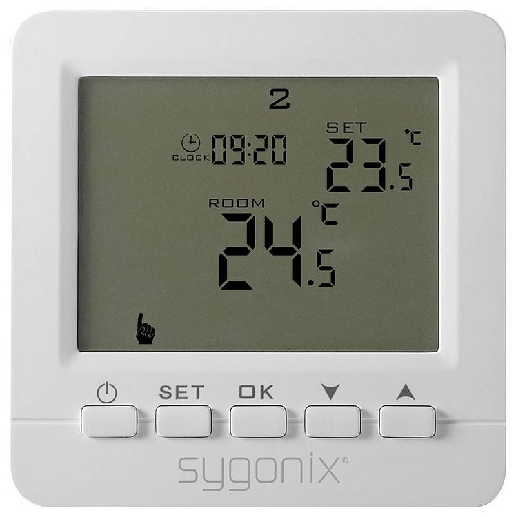 Produktbild: Sygonix SY-6805680 SY02B05RF Funk-Raumthermostat Aufputz Wochenprogramm 1St.