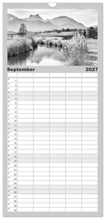 Produktbild: Familienplaner 2027 - Traumhafte Allg&auml;uer Alpen mit 5 Spalten (Wandkalender, 21 x 45 cm) CALVENDO