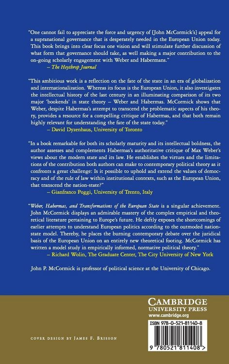Produktbild: Weber, Habermas and Transformations of the European State
