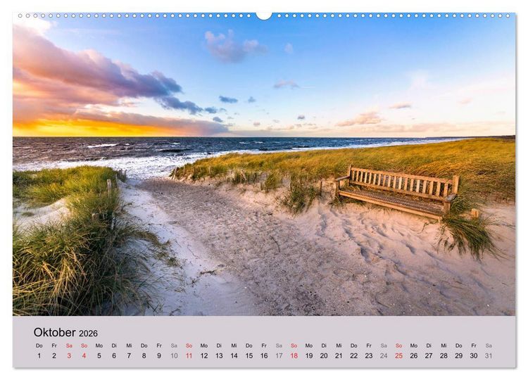 Produktbild: STRANDLUST: Fischland-Dar&szlig;-Zingst (hochwertiger Premium Wandkalender 2026 DIN A2 quer), Kunstdruck in Hochglanz