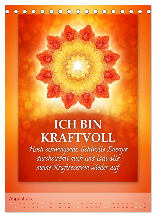 Produktbild: ICH BIN Licht und Liebe - Kalender (Tischkalender 2026 DIN A5 hoch), CALVENDO Monatskalender
