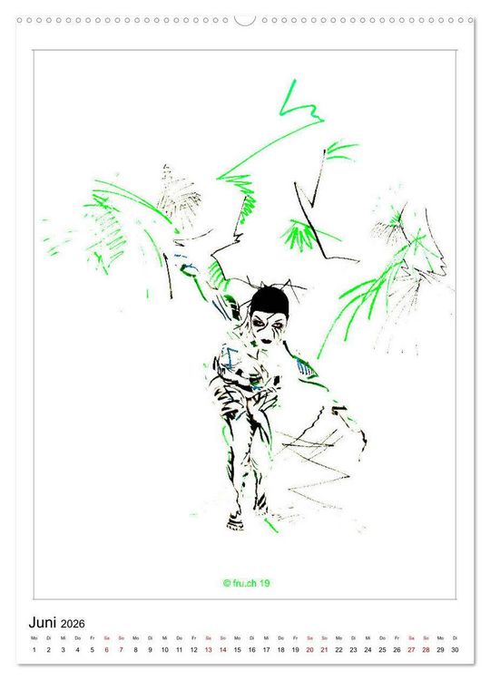 Produktbild: 2 MODELS - ABOUT ME UND GABRIELA - Bodypainting Skizzen Zenga Fotografie (hochwertiger Premium Wandkalender 2026 DIN A2 hoch), Kunstdruck in Hochglanz