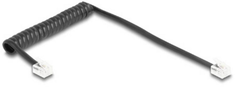 Produktbild: Delock Telefon (analog) Anschlusskabel 1m Schwarz