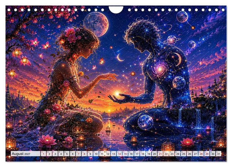 Produktbild: Traumwelten zwischen Zeit und Fantasie (Wandkalender 2027 DIN A4 quer), CALVENDO Monatskalender