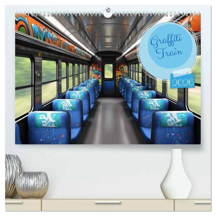 Produktbild: Graffiti Train (hochwertiger Premium Wandkalender 2026 DIN A2 quer), Kunstdruck in Hochglanz