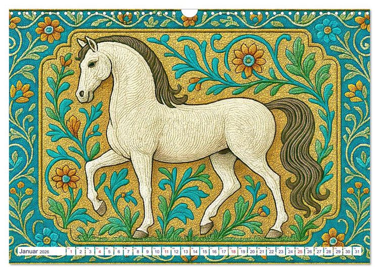 Produktbild: Lipizzaner. Kunstvolle Portr&auml;ts sch&ouml;ner Pferde (Wandkalender 2026 DIN A3 quer), CALVENDO Monatskalender
