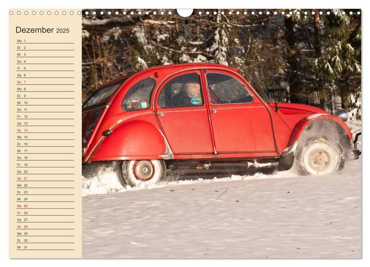 Produktbild: Citro&euml;n 2CV - Ente rot (Wandkalender 2025 DIN A3 quer), CALVENDO Monatskalender