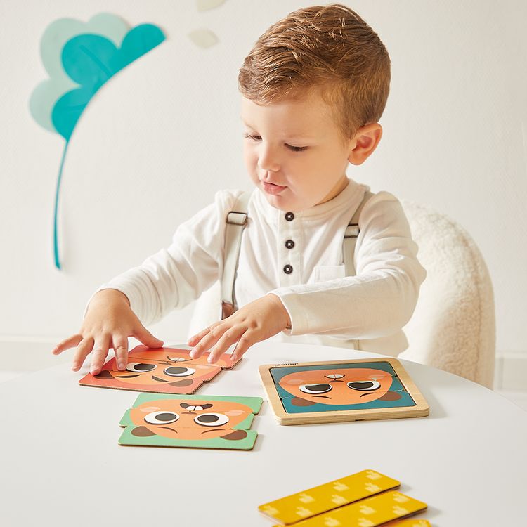 Produktbild: 4-teiliges Lernspielzeug-Set ab 3 Jahren mit Emotionspuzzle & Musikspiel