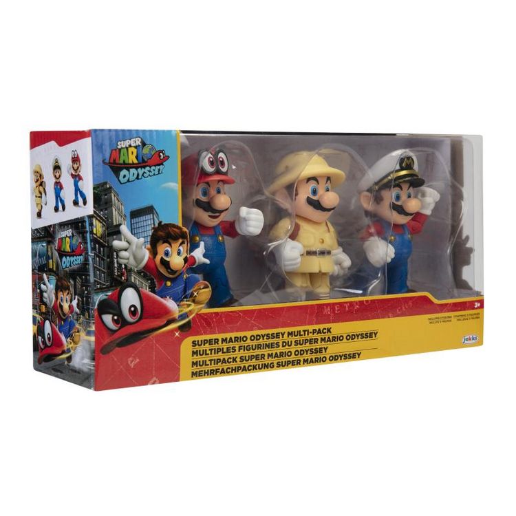 Produktbild: Nintendo Super Mario Mario Odyssey Set 3er Pack, 10 cm