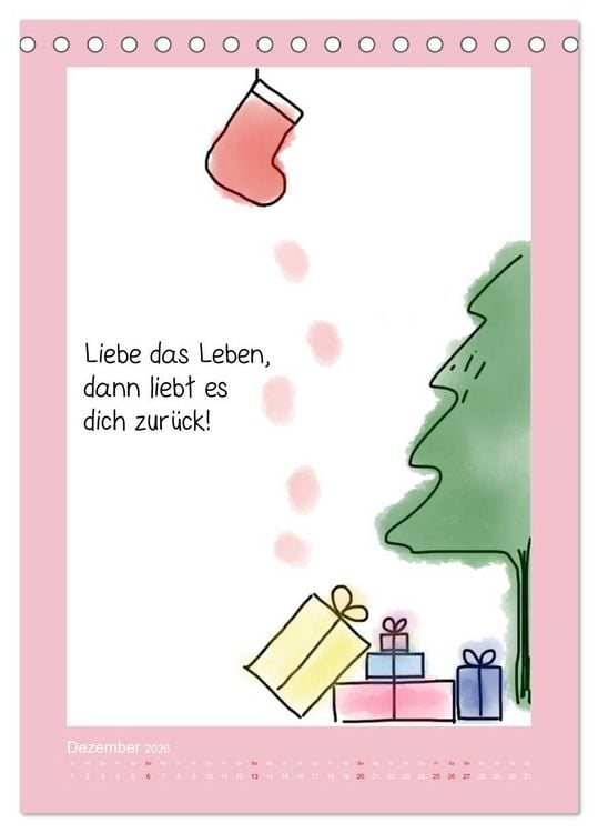 Produktbild: Weisheiten und Spr&uuml;che f&uuml;r mehr Lebensfreude! (Tischkalender 2026 DIN A5 hoch), CALVENDO Monatskalender