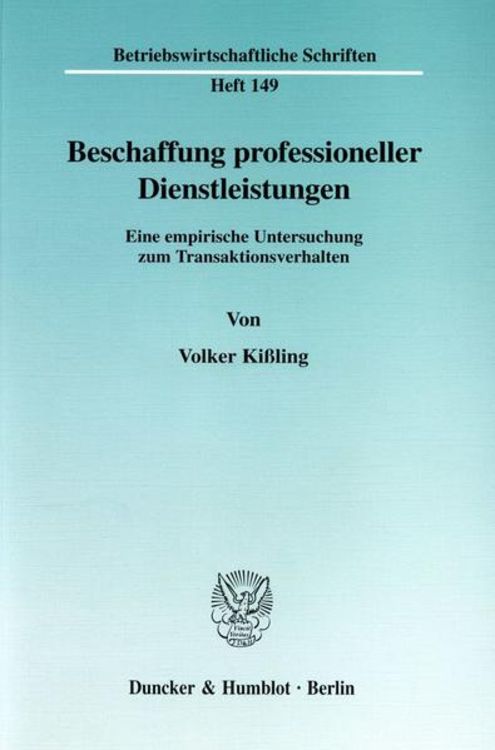 Produktbild: Beschaffung professioneller Dienstleistungen.