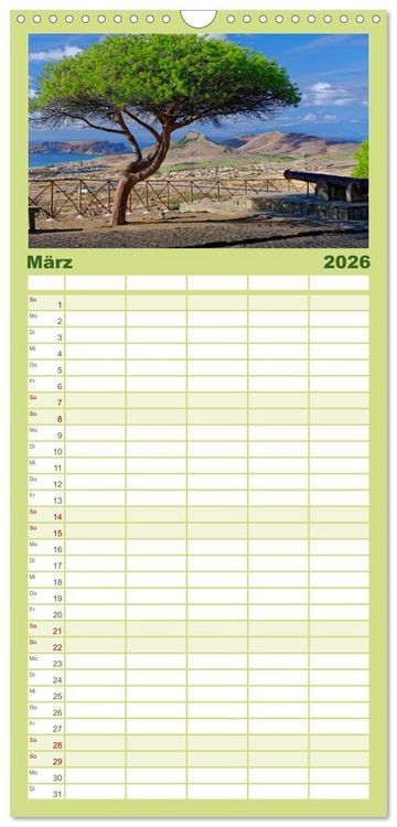 Produktbild: Familienplaner 2026 - Madeira und Porto Santo mit 5 Spalten (Wandkalender, 21 x 45 cm) CALVENDO
