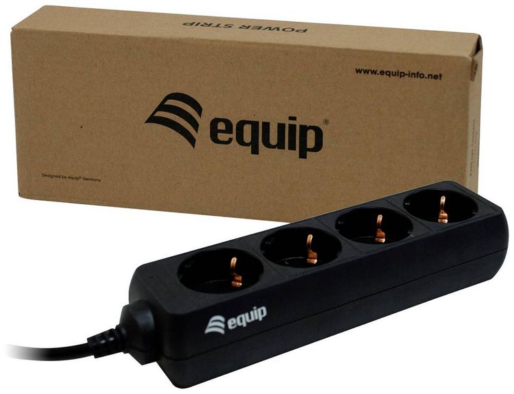 Produktbild: Equip 333281 Steckdosenleiste Schwarz 1St.