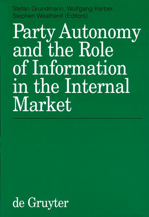Produktbild: Party Autonomy and the Role of Information in the Internal Market