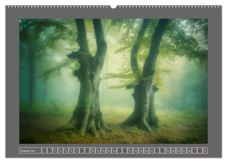 Produktbild: Tr&auml;umereien in Gr&uuml;n (hochwertiger Premium Wandkalender 2026 DIN A2 quer), Kunstdruck in Hochglanz