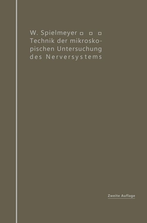 Produktbild: Technik der mikroskopischen Untersuchung des Nervensystems