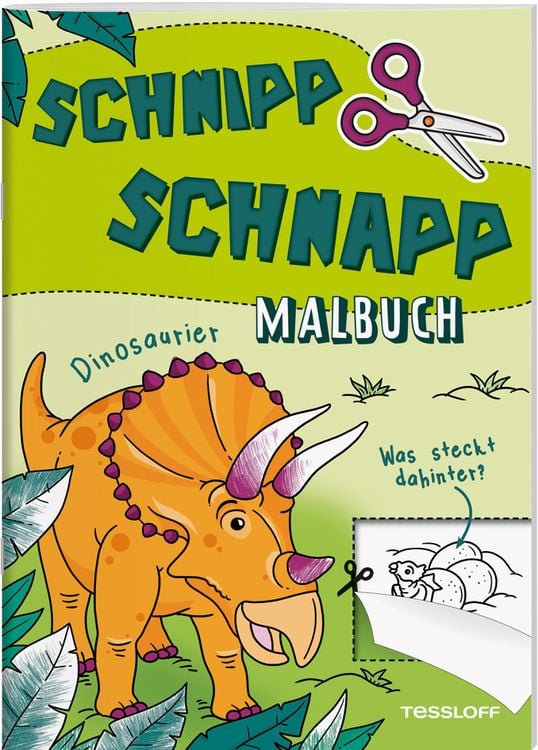 Produktbild: Schnipp Schnapp Malbuch. Dinosaurier. Was steckt dahinter?