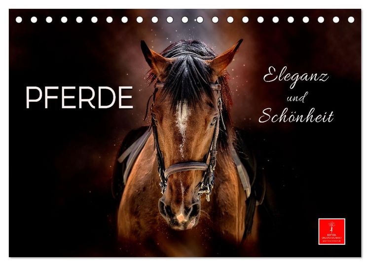 Produktbild: Eleganz und Sch&ouml;nheit - Pferde (Tischkalender 2026 DIN A5 quer), CALVENDO Monatskalender