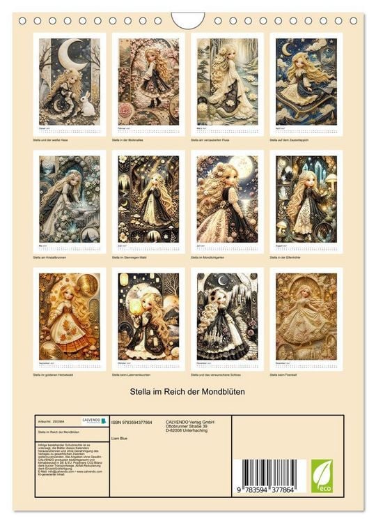 Produktbild: Stella im Reich der Mondbl&uuml;ten (Wandkalender 2027 DIN A4 hoch), CALVENDO Monatskalender