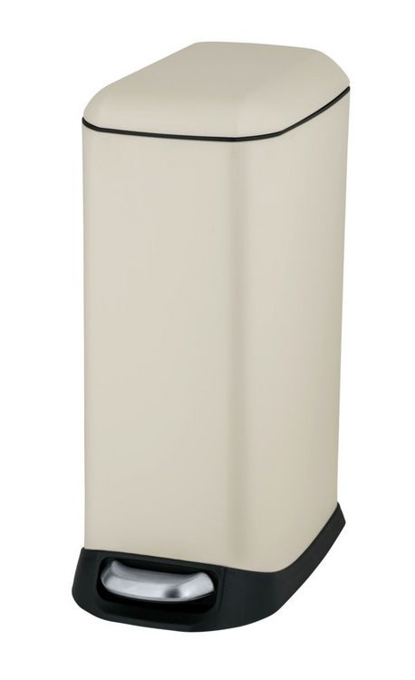 Produktbild: Treteimer Mod. Design 12 L, Easy-Close, Creme, mit herausnehmbarem Einsatz