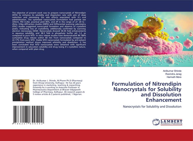 Produktbild: Formulation of Nitrendipin Nanocrystals for Solubility and Dissolution Enhancement