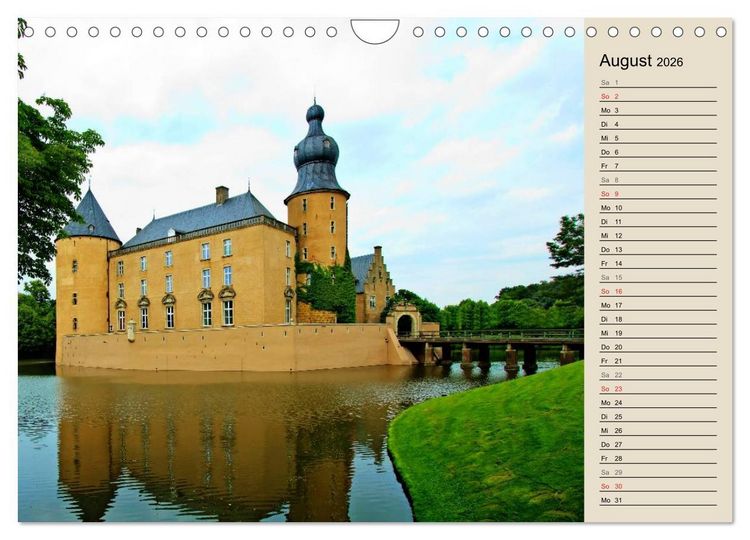 Produktbild: Burgen und Schl&ouml;sser im M&uuml;nsterland (Wandkalender 2026 DIN A4 quer), CALVENDO Monatskalender