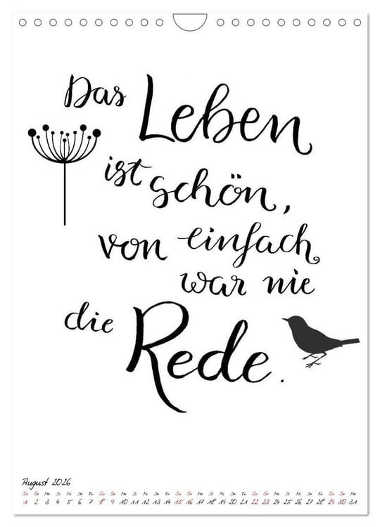 Produktbild: Spruch-Reich-handgeschriebene Spr&uuml;che von frech bis weise (Wandkalender 2026 DIN A4 hoch), CALVENDO Monatskalender