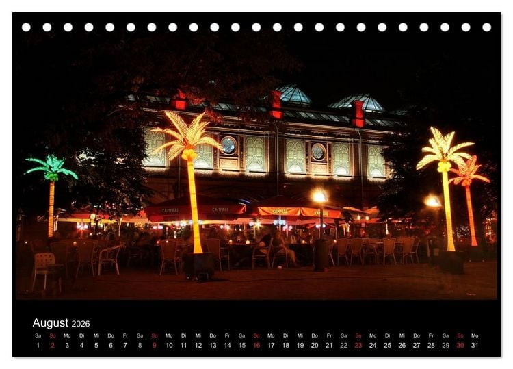 Produktbild: Berlin bei Nacht 2026 (Tischkalender 2026 DIN A5 quer), CALVENDO Monatskalender