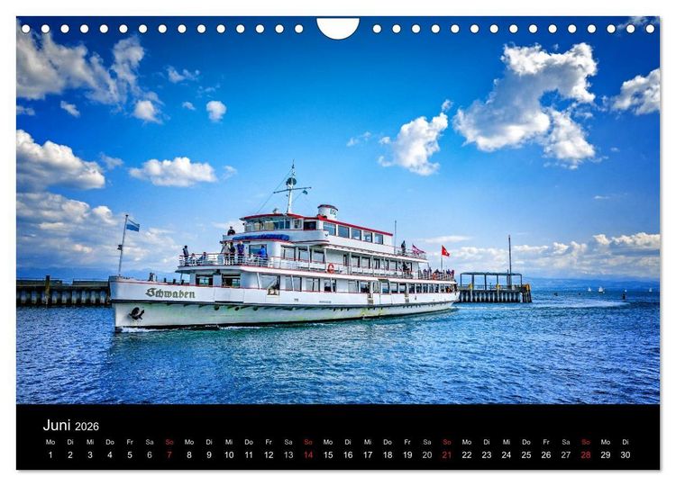 Produktbild: Bodensee-Schiffe und Boote (Wandkalender 2026 DIN A4 quer), CALVENDO Monatskalender