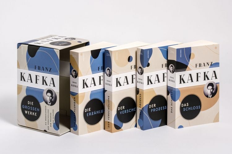 Produktbild: Franz Kafka, Die gro&szlig;en Werke (Die Erz&auml;hlungen - Der Verschollene - Der Prozess - Das Schloss) (4 B&auml;nde im Schuber)