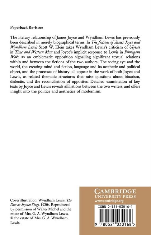 Produktbild: The Fictions of James Joyce and Wyndham Lewis