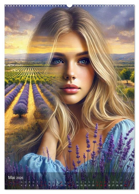Produktbild: Feminine Facetten - Portraits in Doppelbelichtung (Wandkalender 2026 DIN A2 hoch), CALVENDO Monatskalender