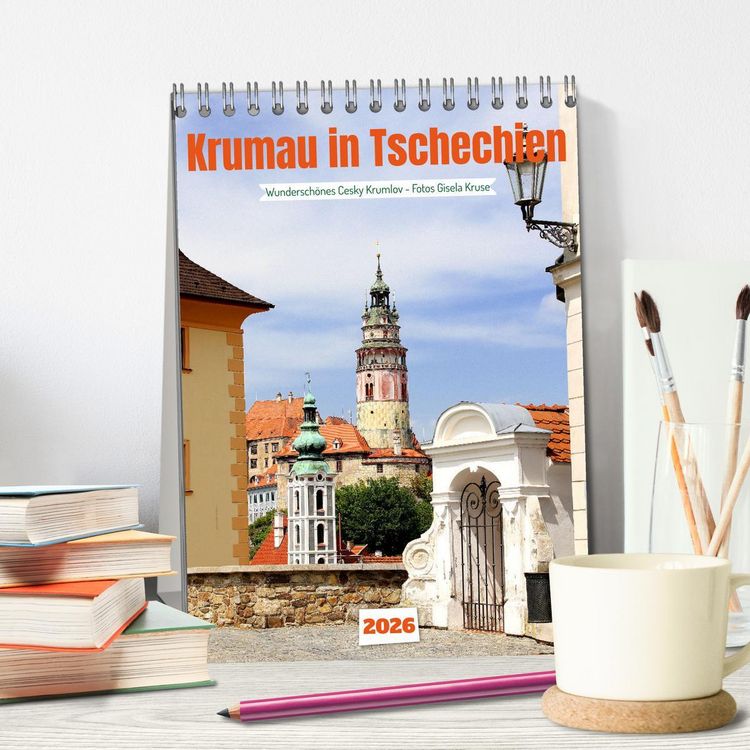 Produktbild: Krumau in Tschechien - Wundersch&ouml;nes Cesky Krumlov (Tischkalender 2026 DIN A5 hoch), CALVENDO Monatskalender