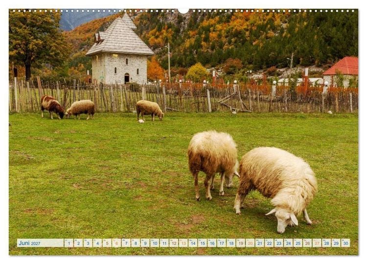 Produktbild: Abenteuer Theth - Unterwegs in den Albanischen Alpen (hochwertiger Premium Wandkalender 2027 DIN A2 quer), Kunstdruck in Hochglanz
