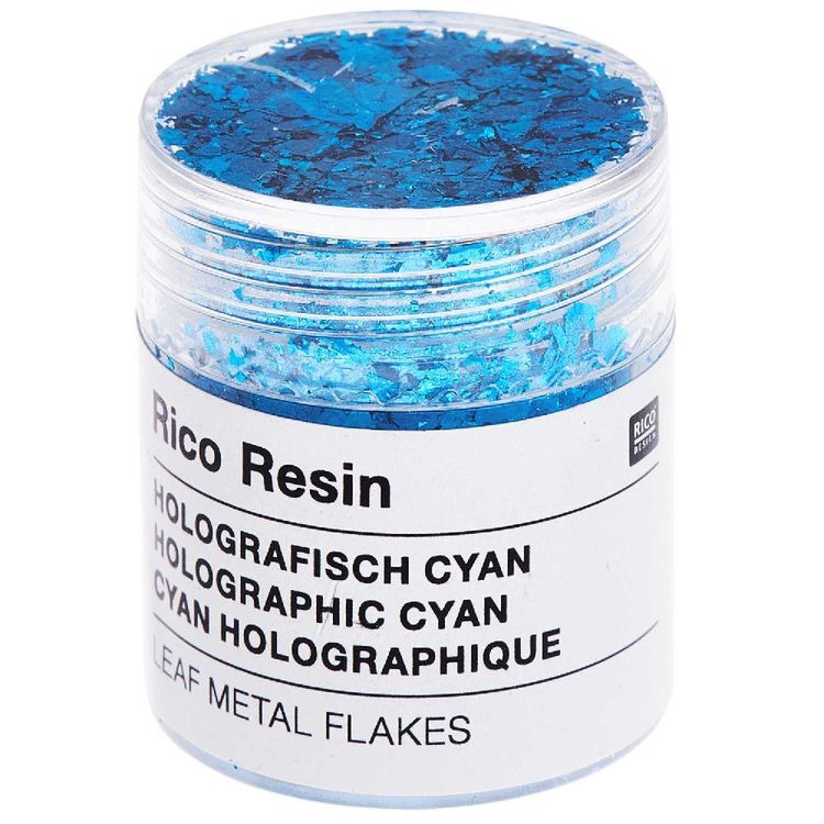 Produktbild: Blattmetall Flocken Holografisch Cyan, 0,3g