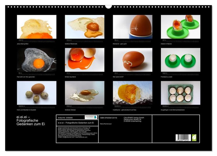 Produktbild: ei.ei.ei &ndash; Fotografische Gedanken zum Ei (Wandkalender 2027 DIN A2 quer), CALVENDO Monatskalender
