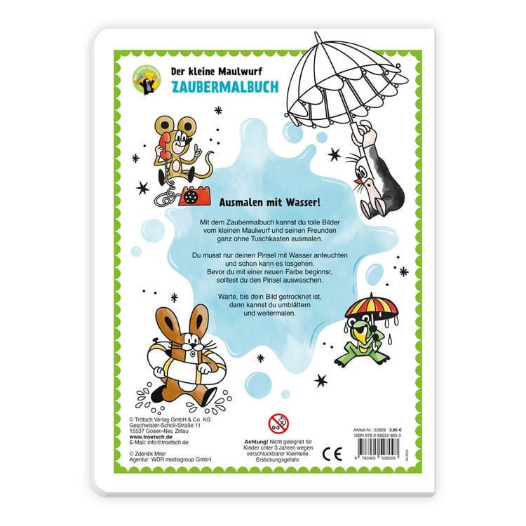 Produktbild: Tr&ouml;tsch Der kleine Maulwurf Malbuch Zaubermalbuch