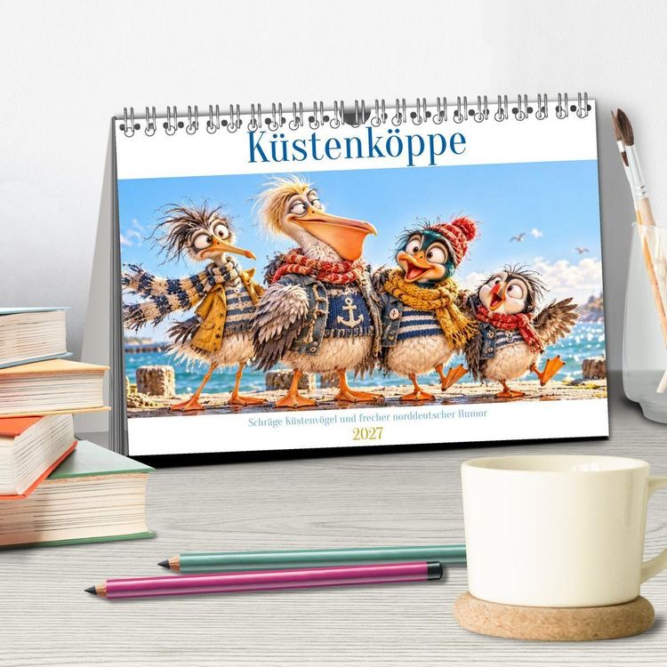 Produktbild: K&uuml;stenk&ouml;ppe (Tischkalender 2027 DIN A5 quer), CALVENDO Monatskalender