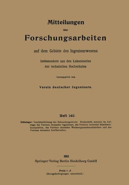 Produktbild: Mitteilungen &uuml;ber Forschungsarbeiten auf dem Gebiete des Ingenieurwesens, insbesondere aus den Laboratorien der technischen Hochschulen