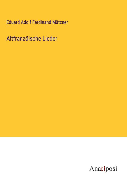Produktbild: Altfranz&ouml;ische Lieder