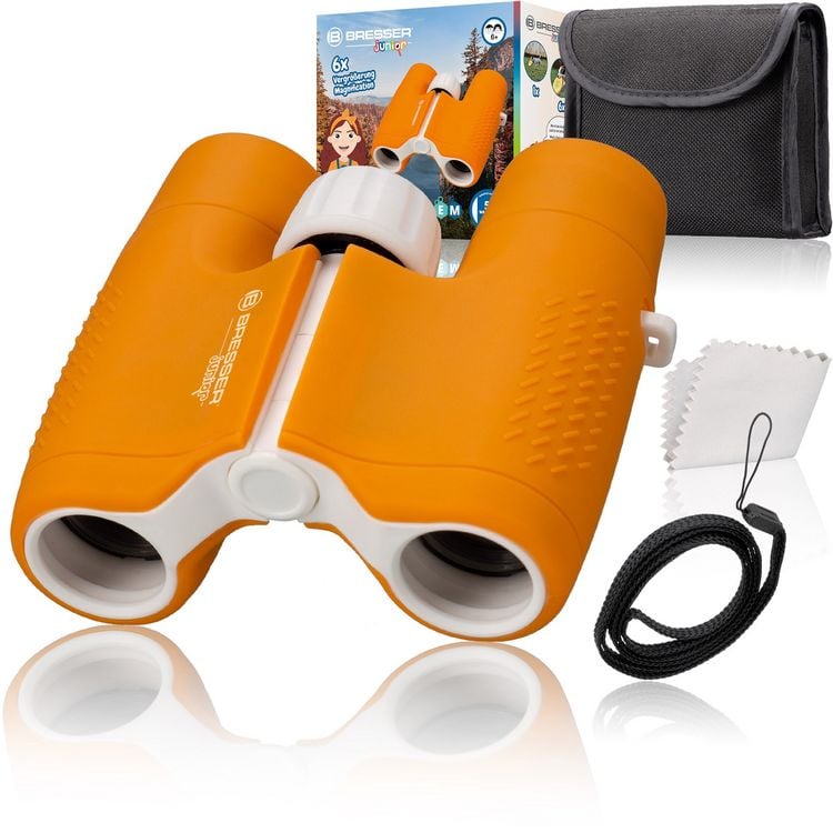 Produktbild: Bresser Junior 11382 - Kinder-Fernglas 6x21 (orange), mit Tasche