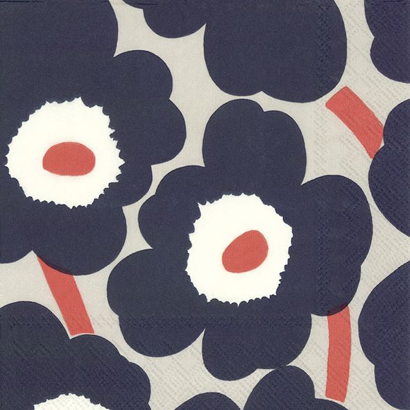 Produktbild: Serviette "Marimekko-Unikko", 33x33 cm, linen