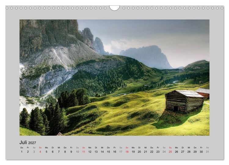 Produktbild: Idyllische H&uuml;tten und Hochalmen (Wandkalender 2027 DIN A3 quer), CALVENDO Monatskalender