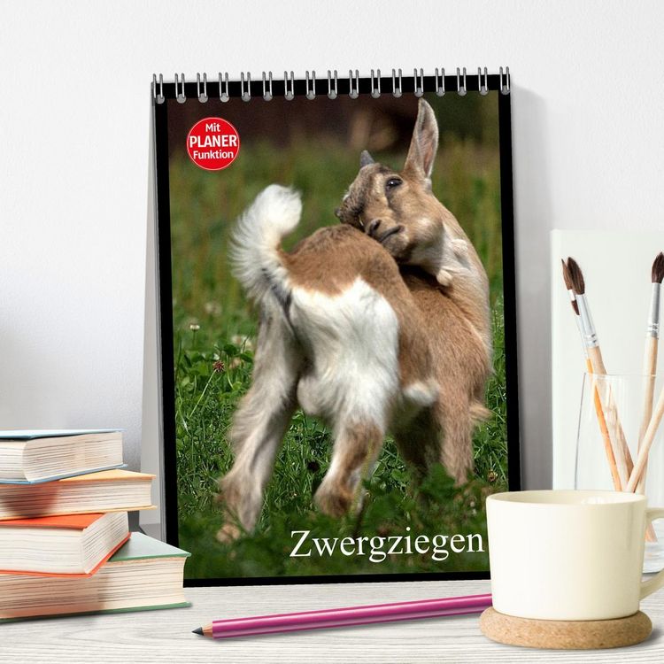 Produktbild: Zwergziegen (Tischkalender 2026 DIN A5 hoch), CALVENDO Monatskalender