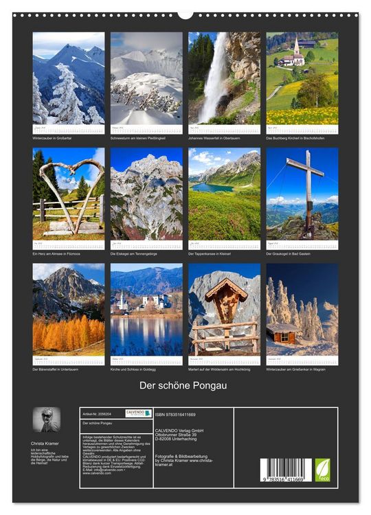 Produktbild: Der sch&ouml;ne Pongau (hochwertiger Premium Wandkalender 2026 DIN A2 hoch), Kunstdruck in Hochglanz