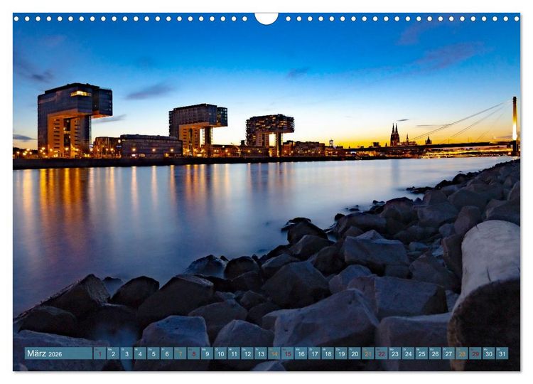 Produktbild: RIVERSIDE BLUES - Abends am Fluss (Wandkalender 2026 DIN A3 quer), CALVENDO Monatskalender