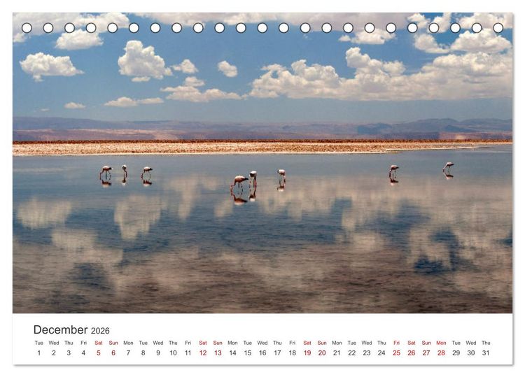 Produktbild: A quick trip to Argentina and Chile (Desk Calendar 2026 DIN A5 landscape), CALVENDO 12 Month DeskCalendar